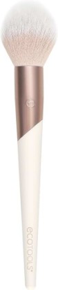 Picture of EcoTools Luxe Plush Powder Makeup Brush for Blush & Bronzer, Pink | Easy blending with a face powder brush for buildable coverage, loose powder brush with tapered handle