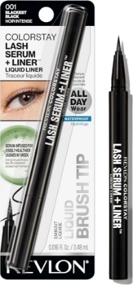 Picture of REVLON ColorStay Lash Serum + Liner, Liquid Eyeliner, 001 Blackest Black | Lash-serum + liquid eyeliner in one. Nourishes the lash line for visibly healthier lashes in 1 week.