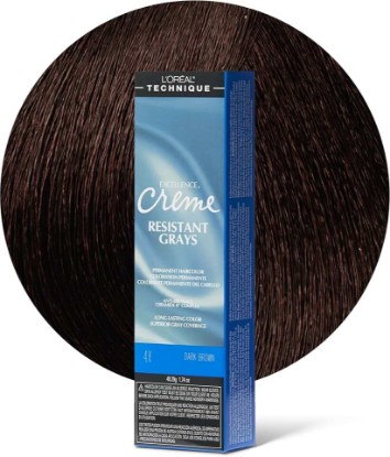 Picture of L'Oréal Technique Excellence Crème Resistant Grays Permanent Hair Color - Maximum Gray Coverage on Resistant Grays, Rich Crème No-Drip Formula and Patented Gray Seeking Dyes, For All Hair Types