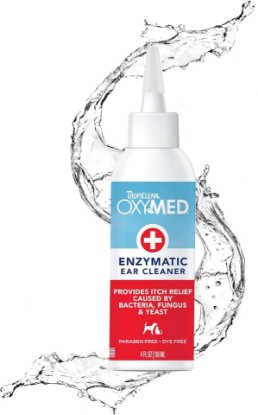 Picture of TropiClean OxyMed Enzymatic Dog Ear Cleaner, Vet Recommended, 4 oz
