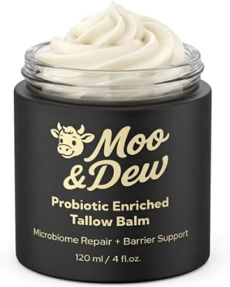 Picture of Beef Tallow for Skin & Face – Probiotic Tallow Balm, Pasture-Raised Tallow Face Cream for Dry & Sensitive Skin, 4 fl oz