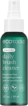 Picture of EcoTools Daily Brush Cleaner, Makeup Brush Cleanser Spray, 3 fl oz | Quick drying travel size brush spray, fragrance free and dermatologist tested, TSA approved, cruelty-free, vegan