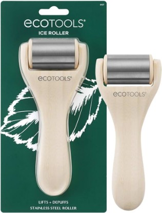 Picture of EcoTools Ice Roller, Stainless Steel Facial Roller, 1 Count | Ice roller for face cooling relief with a stainless steel head, cold face roller, face and neck, and freezer-safe