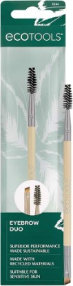 Picture of EcoTools Eyebrow Brush Duo, Brow Brush & Spoolie, 1 Count | Defined brows fast with an angled eyebrow brush with brow spoolie, dual-ended, for creams and powders and travel-friendly