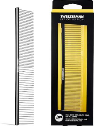 Picture of Tweezerman Dual-Sided Detangling Comb-Wide Toothed & Fine Toothed for Pets