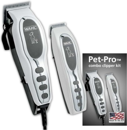 Picture of Wahl USA Pet-Pro Corded Clipper & Battery Trimmer Pet Grooming Kit for Dogs | At Home Dog Grooming For Full Hair Clipping, Face & Paw Trims, Light To Thick Coats, Brand Used By Professionals – Model 9284