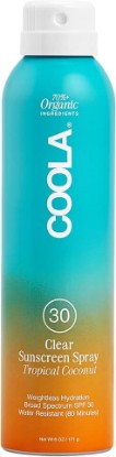 Picture of COOLA Organic Sunscreen SPF 30 Sunblock Spray, Dermatologist Tested Skin Care for Daily Protection, Vegan and Gluten Free, Tropical Coconut