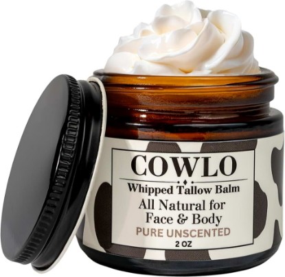 Picture of Whipped Beef Tallow for Skin & Face, Pure Unscented, 2 oz | Grass-Fed & Finished Face Moisturizer, Eczema Cream & Body Butter, Only 2 Ingredients, Handmade in USA