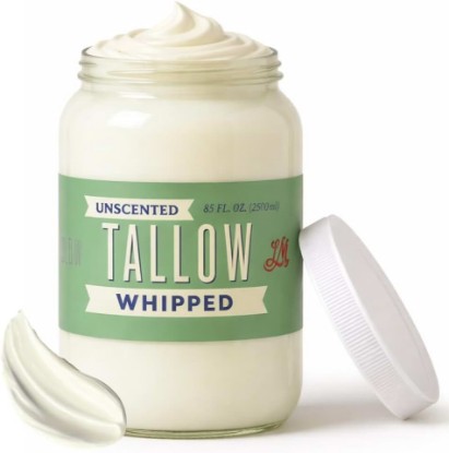 Picture of Whipped Tallow 85oz - All Natural Face Cream and Whole Body Moisturizer for Dry Skin - No Preservatives, Parabens or Seed Oils - 100% Pure, Unscented - USA Made