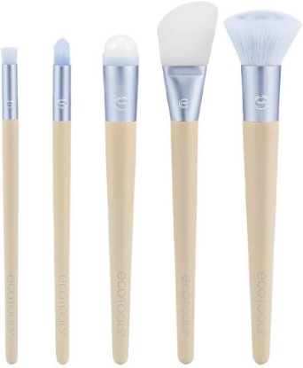 Picture of EcoTools Elements Limited Edition Hydro-Flow Skincare & Makeup Application Brush Kit, 5 Piece Brush Set, Blue