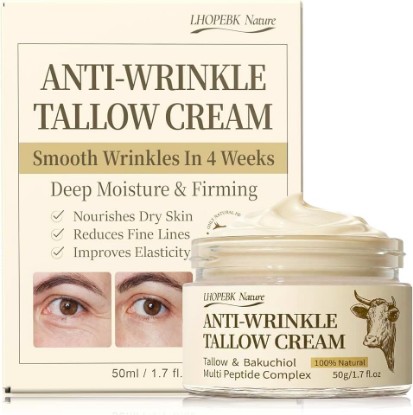 Picture of Beef Tallow Anti-Wrinkle Cream: Firms & Lifts | Reduces Facial Wrinkles Leaves Skin Smoother and Elasticity Daily Care for All Skin Types