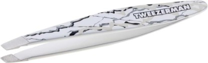 Picture of Tweezerman Mini Slant Tweezer - Tweezers For Eyebrows, Travel Tweezers For Eyebrows, Facial Hair, Ingrown Hair (Marble)