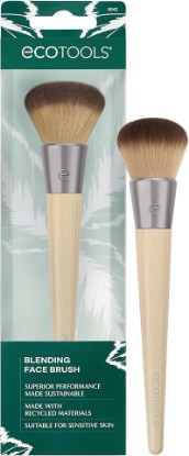 Picture of EcoTools Blending Face Makeup Brush for Foundation & Blush, 1 Count | Seamless base with a foundation brush for liquid makeup, dense synthetic bristles, face brush and vegan