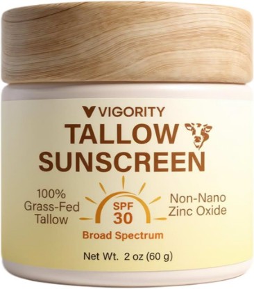 Picture of Beef Tallow Sunscreen with Clear Zinc: Non-Toxic SPF 30 Sunscreen for Face & Body, Natural Sunblock with Nourishing Tallow & Botanical Extracts (2 Fl Oz (Pack of 1))