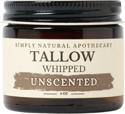 Picture of Beef Tallow for Skin Care, Face, Hands - Natural Moisturizer - Whipped - Organic Grass-Fed Beef Fat - Vitamins A, D, E, K - Dry Skin, Baby Diaper Cream - Hydrating - Handmade - Unscented - 2 oz Jar