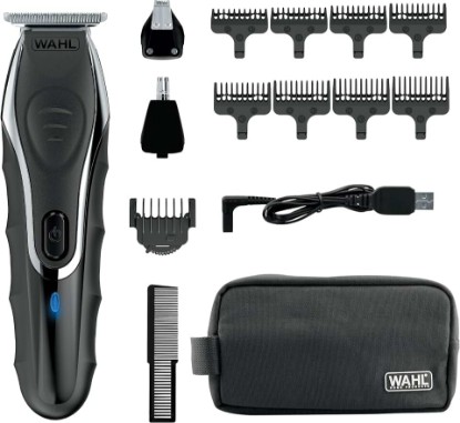 Picture of Wahl Aqua Blade Wet/Dry Rechargeable Lithium-Ion Beard Trimmer for Men | Close Cutting Beard, Hair, Mustache, And Body Groomer, Use Wet Or Dry—Use In The Shower For Easy Cleanup – Model 9899-100