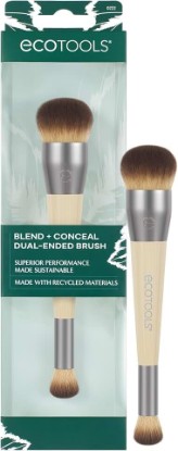 Picture of EcoTools Blend + Conceal Dual-Ended Makeup Brush, Concealer Brush | Smooth, even coverage with a dual ended makeup brush, foundation brush, vegan and travel-friendly