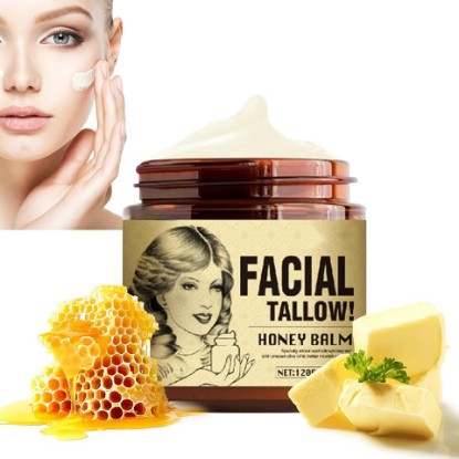 Picture of Beef Tallow for Face Skin, Moisturizer Natural Organic Honey Skin Balm for Lip And Body Cream, Organic Grass-Fed Face Cream