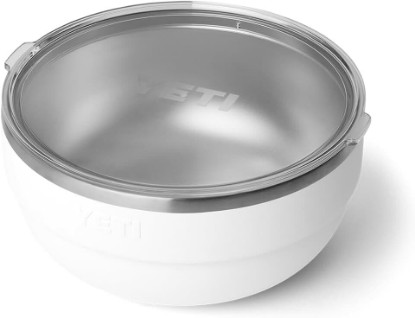 Picture of YETI Rambler Bowl, Vacuum Insulated, Stackable and Nestable Stainless Steel Bowl with Lid, 4.5 Quart, White