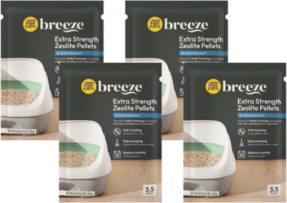 Picture of Tidy Cats Breeze Extra Strength Zeolite Pellets, Active Clean Scent 3.5 lb (Pack of 4)