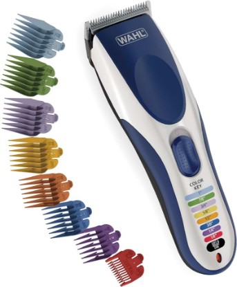 Picture of Wahl Color Pro Cordless Rechargeable Hair Clipper & Trimmer, Color Guards | Cordless At-Home Haircuts For Men, Women & Children With Easy Match Color Coded Guide Combs – Model 9649P