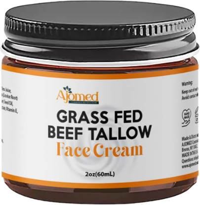 Picture of Beef Tallow Face Moisturizer - Grass Fed Beef Tallow for Skin Care- HandmadeTallow face Cream-Sensitive & Dry Skin, Eczema, Psoriasis, sunburn (UNSCENTED)