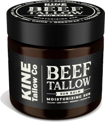 Picture of Kine Tallow Co. Moisturizing Tallow Sun Balm, Zinc Oxide Protection, Natural Ingredients with Beeswax and Coconut Oil