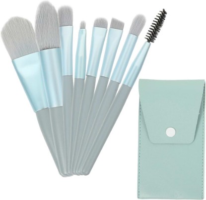 Picture of Makeup Brush Kit for Women Set Wooden Handles Portable for Travel Eyeshadow Blush Face Makeup Tools for Valentine Day Mother Day Christmas