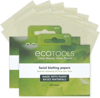 Picture of EcoTools Natural Oil Absorbing Facial Blotting Papers for Face, 200 Count | Less shine on the go with face blotting sheets, makeup oil blotting sheets, travel-sized and plant-based
