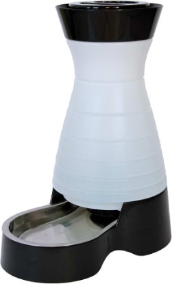 Picture of PetSafe Healthy Pet Water Station, 320 oz, Stainless Steel Bowl, Large | Gravity-Fed Pet Water Fountain Keeps Cats or Small Dogs Hydrated, Stainless Steel Bowl Is Dishwasher Safe