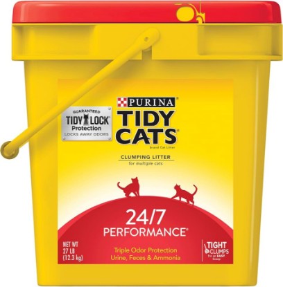 Picture of Purina Tidy Cats Clumping Cat Litter, 24/7 Performance Multi Cat Litter - 27 lb. Pail