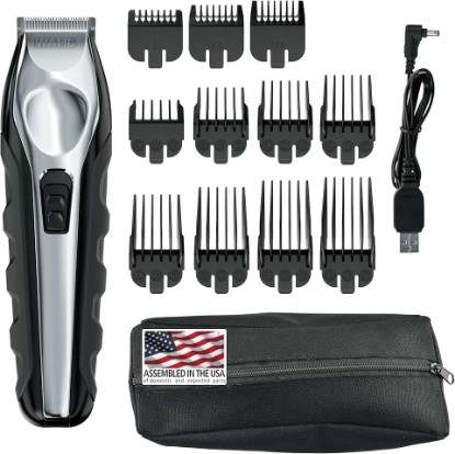 Picture of Wahl USA Lithium Ion Total Beard Trimmer for Men - Trim, Detail & Groom | Daily Beard Trimming, Detailing, And Shaping With 11 Guide Combs For Variety Of Trimming Lengths – Model 9888