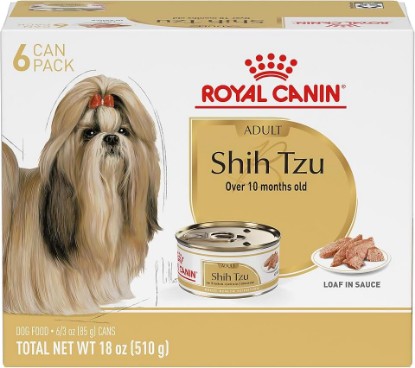 Picture of ROYAL CANIN Shih Tzu Adult Wet Dog Food, 3 oz, 6-Pack | Skin & Coat Support, Heart Health, For Adult Shih Tzus 10+ Months, Loaf in Sauce, Developed by Veterinarians