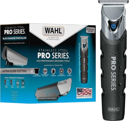 Picture of Wahl USA Pro Series Stainless Steel Cordless USB Beard Trimmer for Men | High Performance Waterproof Beard Trimmer For Men With Close Cutting Forever Blade And No-Slip Grip – Model 3026017