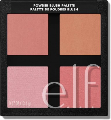 Picture of e.l.f. Cosmetics Powder Blush Palette, Four Blush Shades for Beautiful, Long-Lasting Pigment, Light