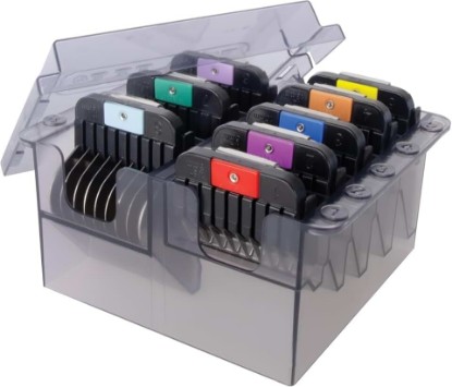 Picture of Wahl Pro Animal Stainless Steel Attachment Comb Set, Multicolor 1 | 8 Cutting Lengths, Color-Coded Dog and Cat Clipper Guides, Animal Grooming Essentials, Snag-Free Cutting
