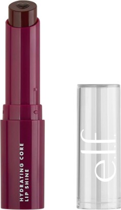Picture of e.l.f. Hydrating Core Lip Shine with Shea Butter & Vitamin E, Tinted Lip Balm for A Smooth, Glossy Finish & Long-Lasting Moisture, Ecstatic Deep Berry