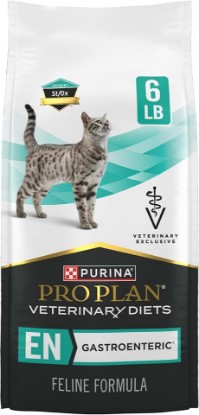 Picture of Purina Pro Plan Veterinary Diets EN Gastroenteric Dry Cat Food, 6 lb Bag | Highly digestible cat food kibble with prebiotic fiber to support GI microbiome balance and digestive health