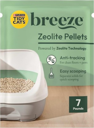 Picture of Purina Tidy Cats Breeze Refill Cat Litter Pellets, (4) 7 lb Bags | Unscented, zeolite litter pellets, anti-tracking and 99.9% dust free, multi cat