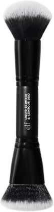 Picture of e.l.f. Liquid Bronzer & Contour Duo Brush | Silky Highly Pigmented Formula with Dual-ended Makeup Brush, Synthetic Bristles, 100% Vegan and Cruelty-Free