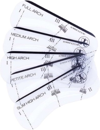 Picture of Anastasia Beverly Hills Brow Stencils Golden Ratio Shaping Guides Set | Patented Golden Ratio Design, 5 Shapes For All Faces, Achieve Perfect Symmetry, Durable & Easy To Clean