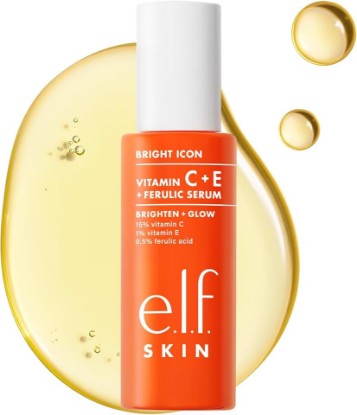Picture of e.l.f. SKIN Bright Icon Vitamin C + E + Ferulic Face Serum, Brightening & Soothing with 15% Vitamin C, Vegan & Cruelty-Free