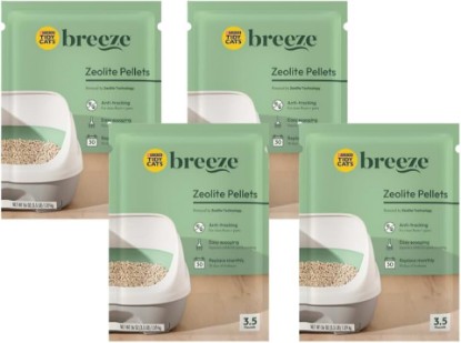 Picture of Purina Tidy Cats Breeze Pellets, 3.5 lbs (Pack of 4), Unscented, Recycled Paper, Low-tracking, 99.9% Dust-free, Multi-cat