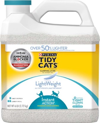 Picture of Purina Tidy Cats Light Weight, Low Dust, Clumping Cat Litter, LightWeight Instant Action Multi Cat Litter - 6 lb. Jug