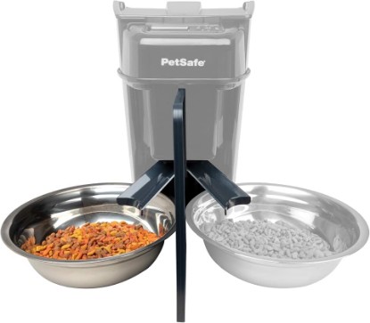 Picture of PetSafe 2-Pet Meal Splitter with Bowl - Designed for PetSafe Smart Feed and Healthy Pet Simply Feed Automatic Cat Feeder - No-Mess Food Dispensing - Includes Privacy Panel