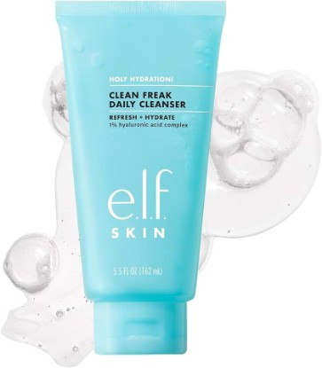 Picture of e.l.f. SKIN Holy Hydration! Clean Freak Daily Cleanser, Gentle Hydrating Gel Face Cleanser, Made With Hyaluronic Acid, Vegan & Cruelty-Free, 5.5 fl oz