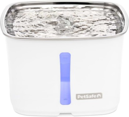 Picture of PetSafe Viva Pet Water Fountain, 64 oz, for Cats and Small Dogs | 64 Oz Capacity, Rust-Resistant Stainless-Steel Bowl, Whisper-Quiet Pump, Dishwasher Safe, Filters Included