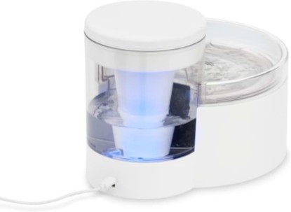 Picture of PetSafe Outlast Pumpless Cat Water Fountain, 60 oz/1.7L, Dishwasher Safe | Pumpless HydroSpin Design Circulates 60 Oz Water, Ion-x Carbon/Ion-Exchange Filter, Smart Sensors Slow Flow at Night