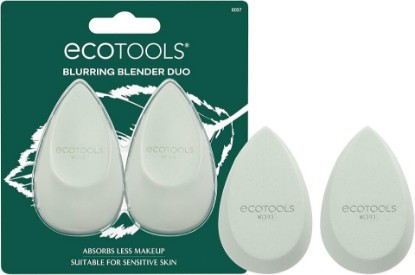 Picture of EcoTools Blurring Blender Makeup Sponge Duo, Makeup Blender Sponge | Even coverage with a makeup sponge for liquid and cream makeup, foundation sponge, 2-sided and latex free