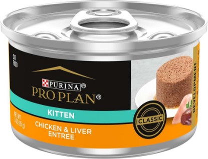Picture of Purina Pro Plan DEVELOPMENT Wet Kitten Food, Chicken & Liver, (24) 3 oz | Classic Pate cat food for kittens, with DHA for kitten brain and vision development and antioxidants for immune support